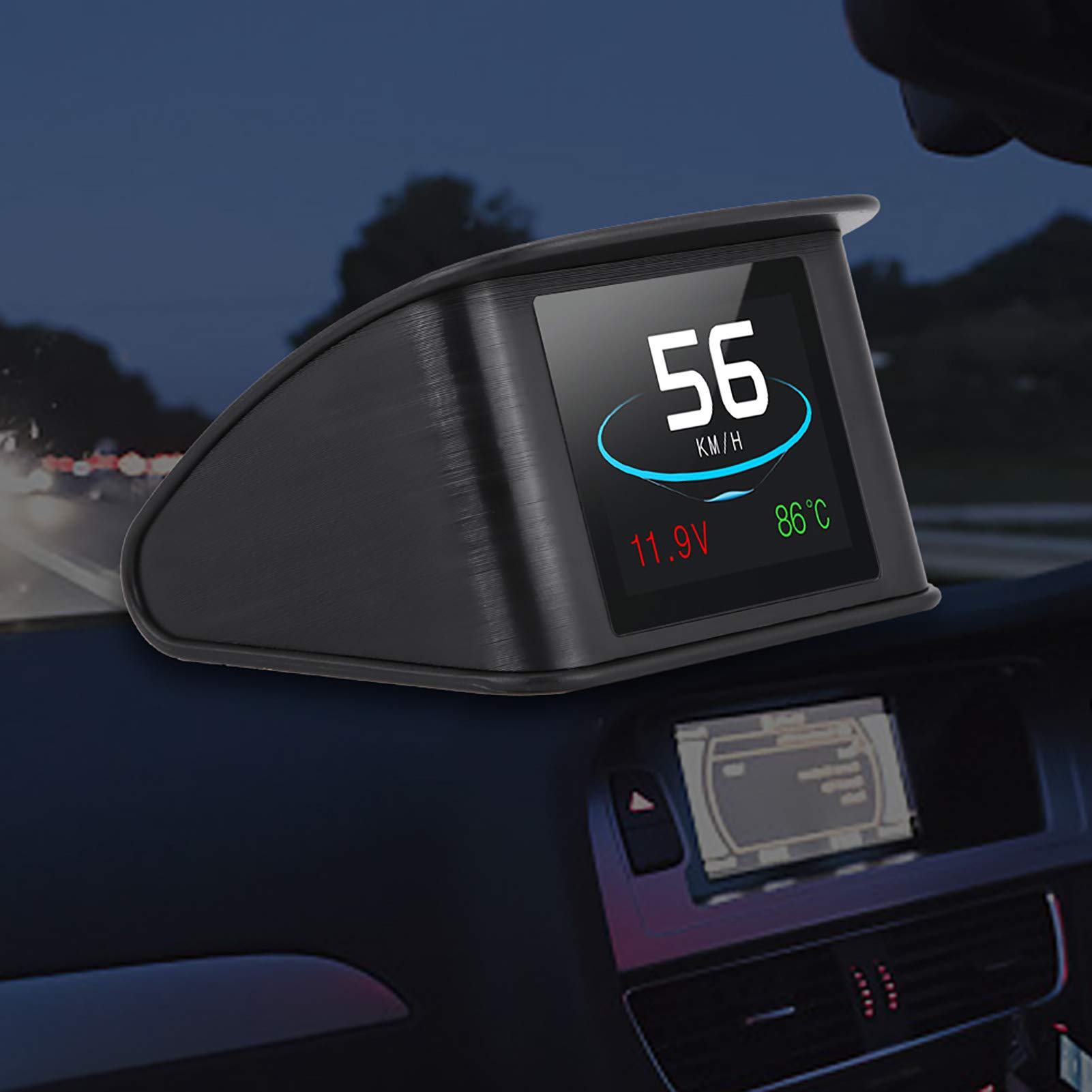 DEWIN HUD OBD2 Head up Display per auto, P10 tachimetro GPS Tachimetro Digitale GPS per Auto OBD Car Head-up Display con allarme di velocità eccessiva voltmetro avvertimento