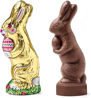 Madelaine Milk Chocolate Bunny - 3.5 Oz Chocolate Bunny, Easter Candy Gift, Classic Easter Bunny Figure, Individually Wrapped Basket Stuffer, Treat for Kids & Adults