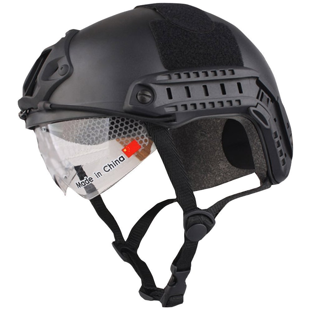 iMeshbean Airsoft Swat Helmet Combat Fast Helmet with WingLoc Adapter