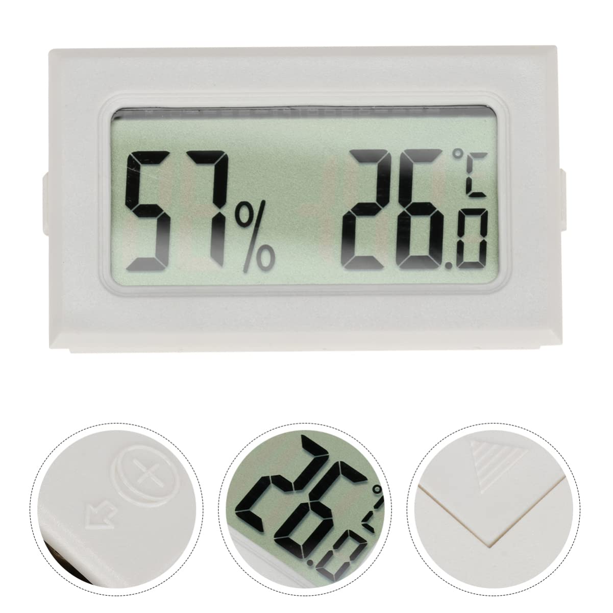 SUPVOX 10pezzi Mini Termometro Igrometro Digitale Senza Filo per Misurazione Temperatura e umidità Ambienti Interni Ed Esterni Display LCD con Prolunga Integrata per Terrari e