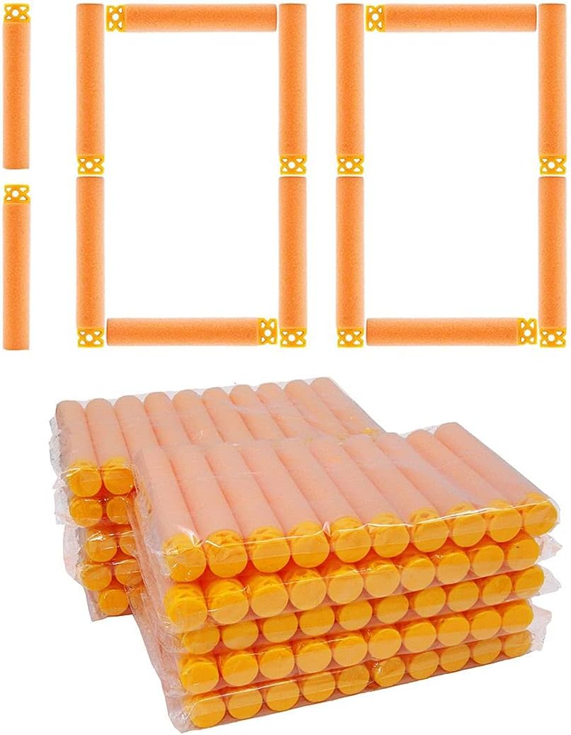 BOROLA100Pcs Hollow Out Soft Foam Refill Waffle Darts Compatible for Nerf Elite Series Blasters