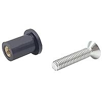 Vista 5 de 24 Pares de Tuercas de Neopreno M4, Tornillos Hexagonales de Acero Inoxidable M4 x 20mm, Kit de Tuercas para Kayak, Motocicleta, Accesorios