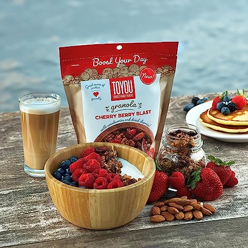 Toyou Snacks Granola, Dried Fruit And Granola Cereal, Gluten Free, Vegan, Healthy Snacks For Adults And Kids, Breakfast Cereal With Protein And Fiber - Cherry Berry Blast thumb #5