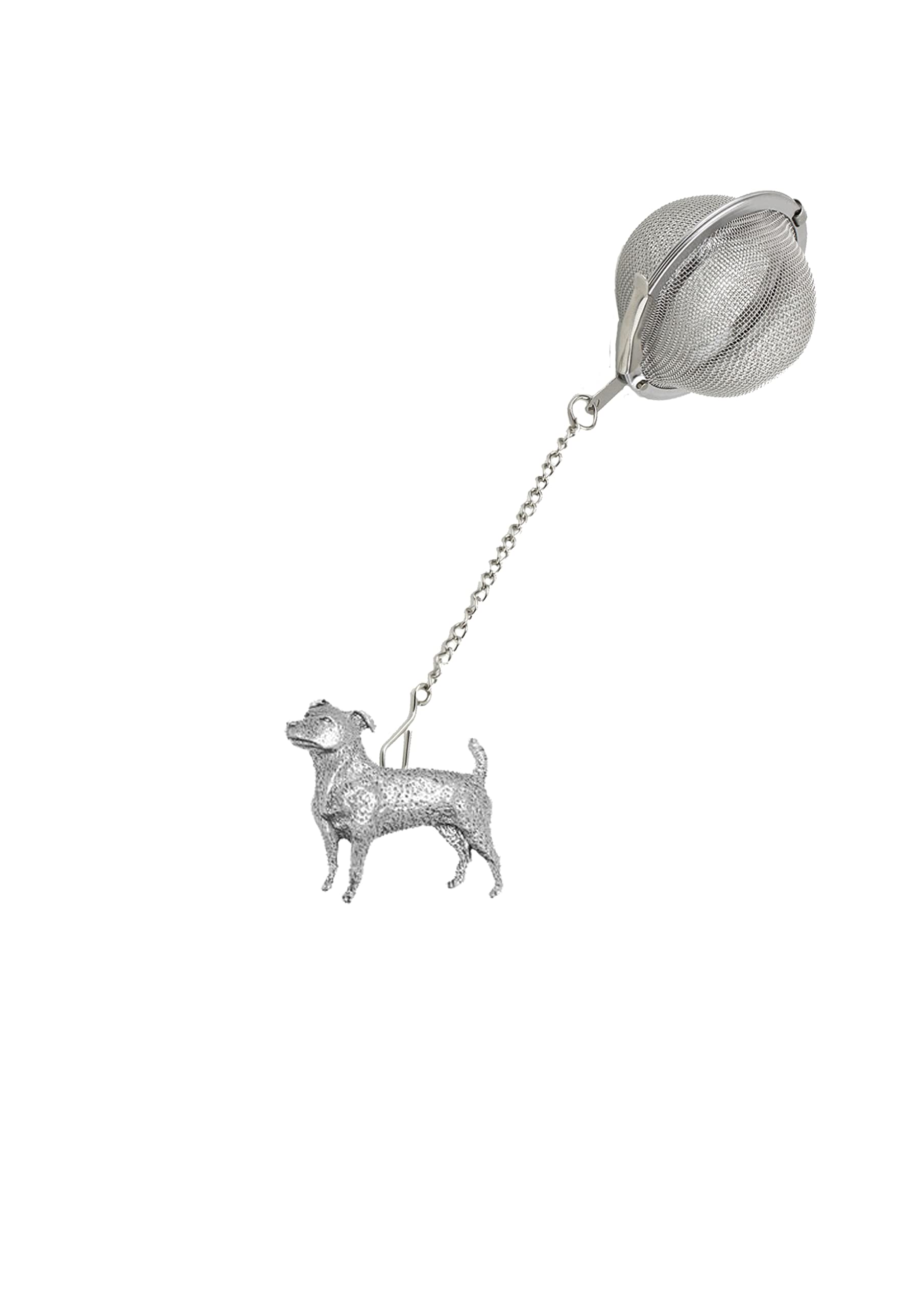 Filtre sphérique en acier inoxydable Jack Russell fini les résidus de thé