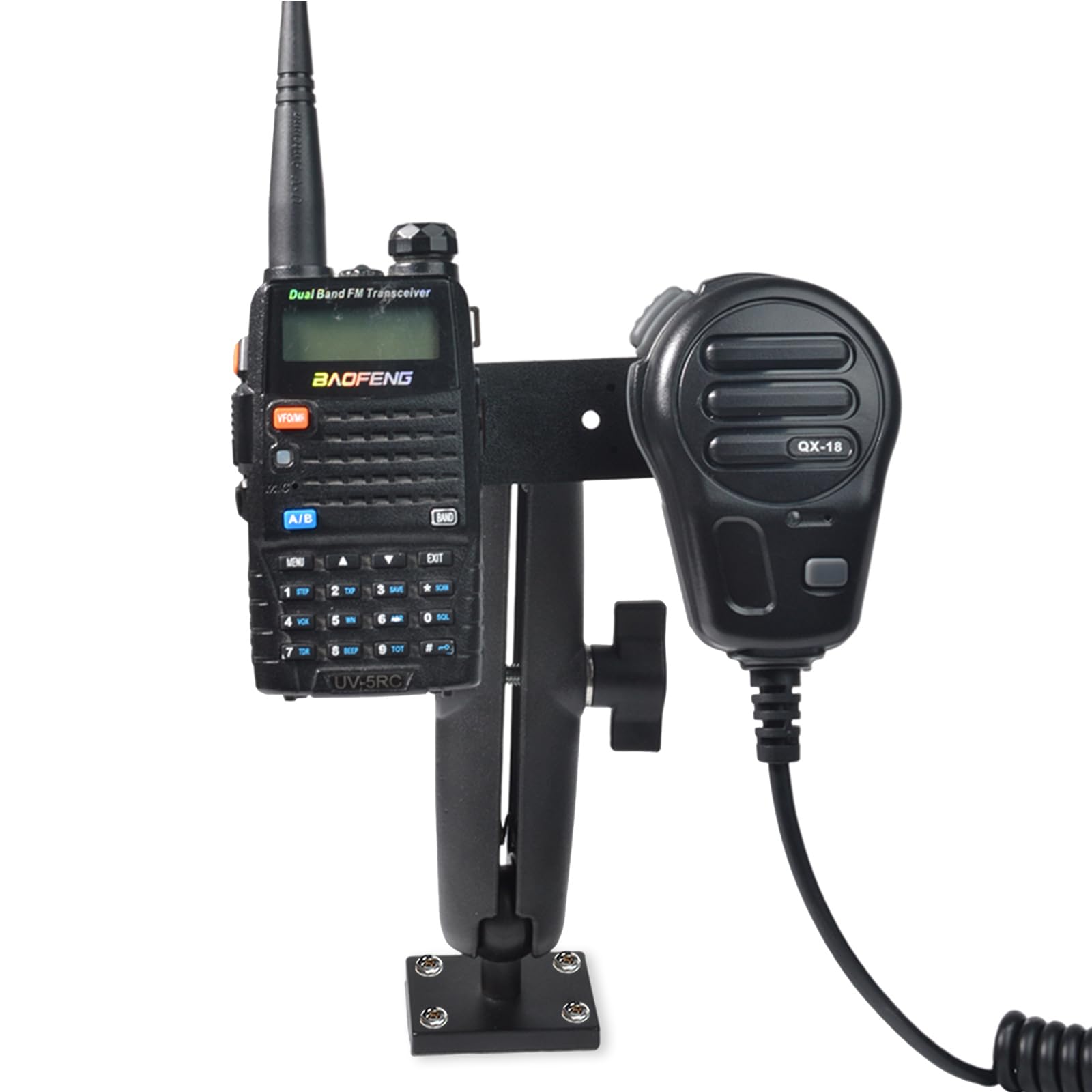 Dwukierunkowy uchwyt radiowy do ciężarówki, jeden klips, jeden magnetyczny, ssący, akcesoria, do radia ręcznego, głośnika, mikrofonu, mobilnego radia, głośnika, kompatybilny z Baofeng