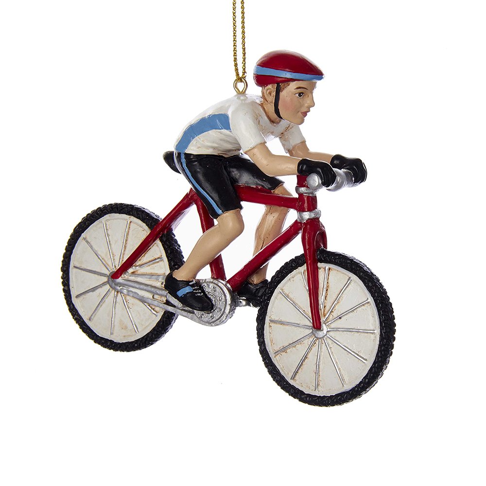 Adorno de Ciclista Kurt Adler para Colgar en la Sala esta Navidad