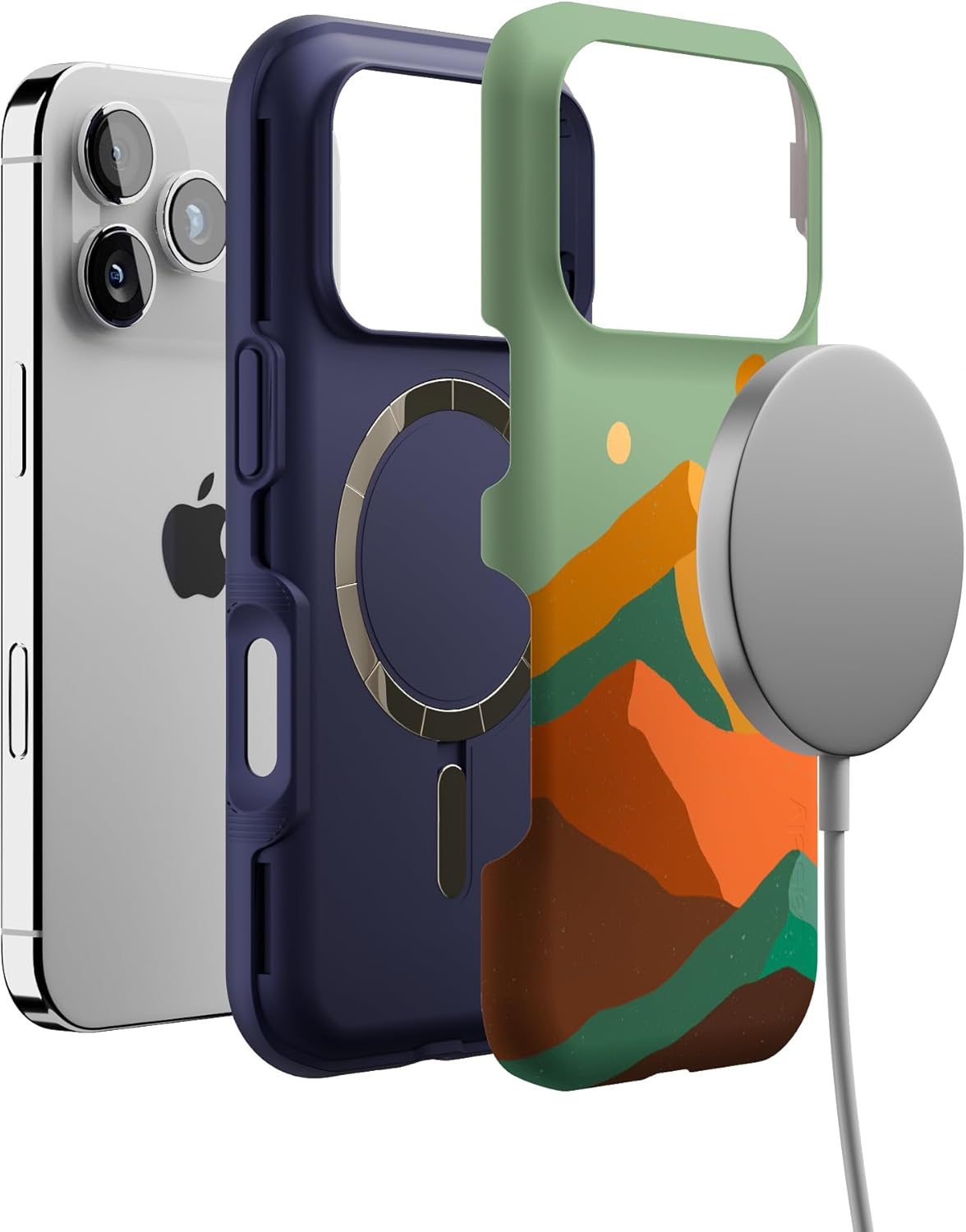 Casely iPhone 17 Pro Case | Endless Peaks | Colorblock Mountain | Bold Protective Design | Compatible with MagSafe