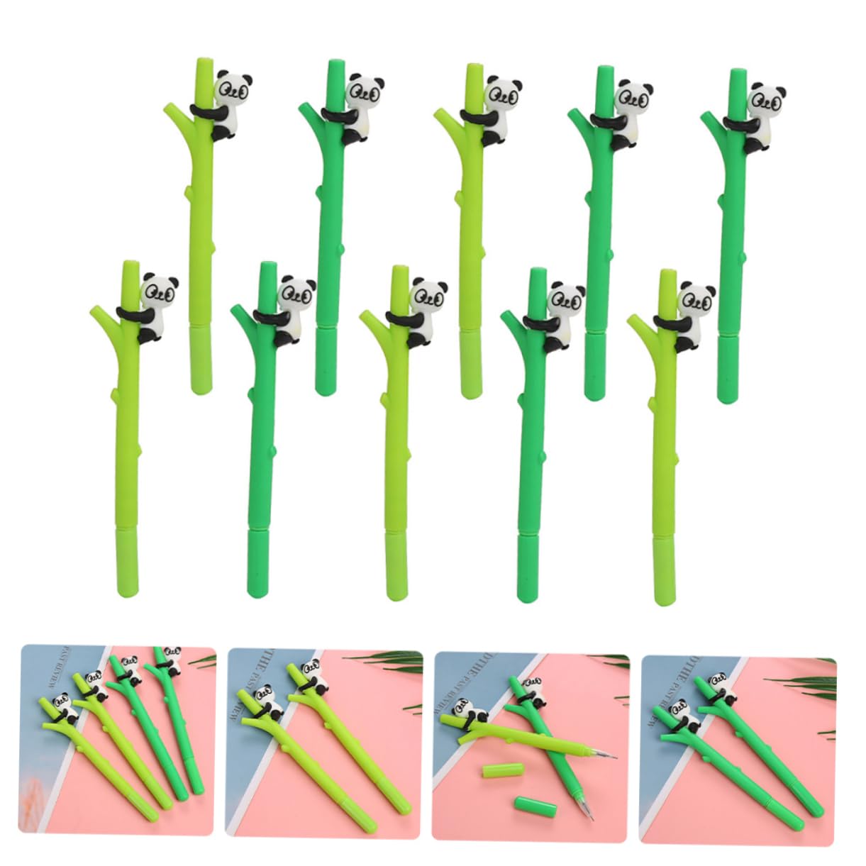 5 Set Penna Gel Panda Evidenziatore Penne Per Gatti Bomboniere Per Penne Gel Per Animali Penna A Sfera Recinti Per Animali Regali Premio Per Plastica 10 Pezzi * 5