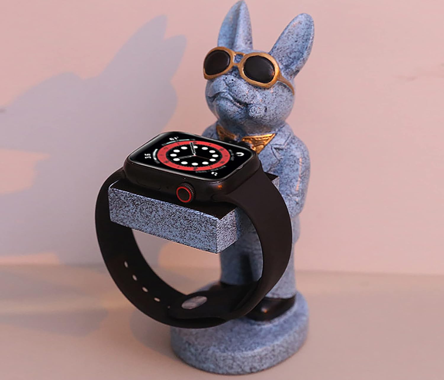Watch Holder Dock Cool Puppy Resin Figurine Charging Stand for Apple iWatch Series Charger Station Base Desk Home Décor