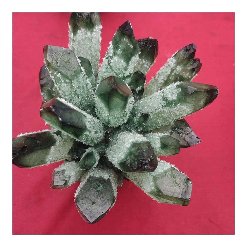 Salud y hogar 1 unids Natural Green Ghost Fantasma Fantasma Cuarzo Croquete Catrizaje Curación Espécimen Decoración de la Boda Aquarium (Size : 700-800g)