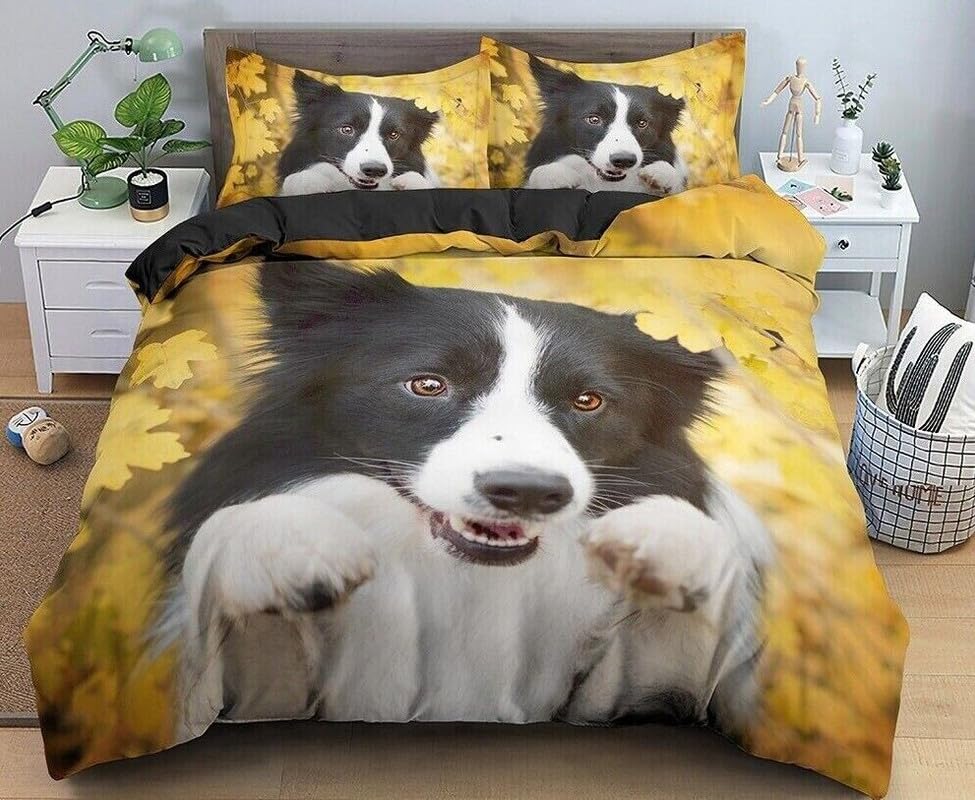 Funda nórdica de microfibra sin arrugas para cama 90 de animales amarillos