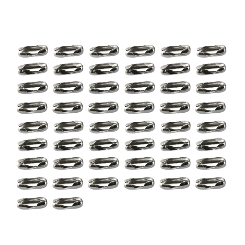 10 zestawów 50 sztuk kulkowych łańcuszków łączących zapięcie gładka średnica 4,5/5 mm ręcznie robione bransoletki akcesoria jubilerskie 5 mm, srebrne