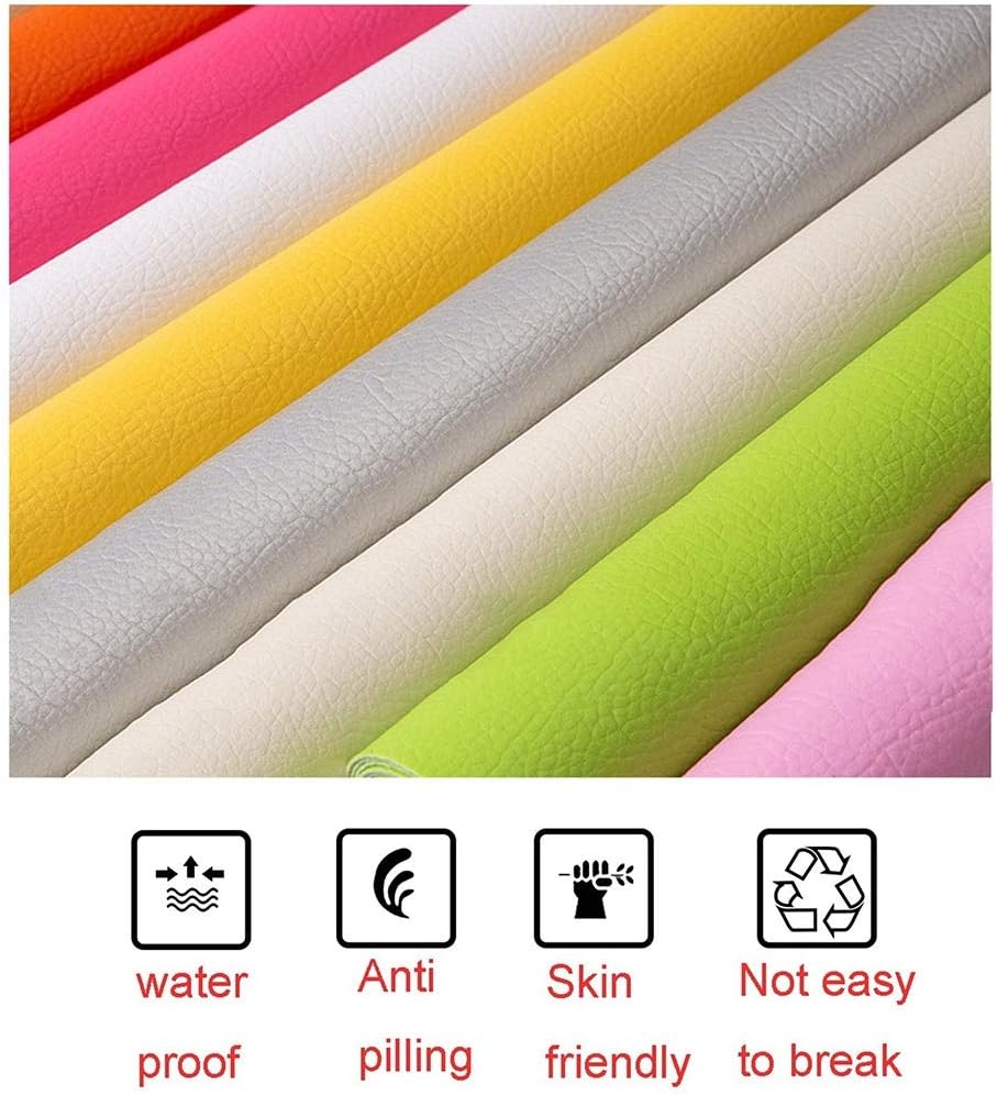 Faux Leather Leatherette Fabric Material Clothing Dressmaking Upholstery Water Proof Sofa Car Seating Covers(Red-Brown,1.4X10m)