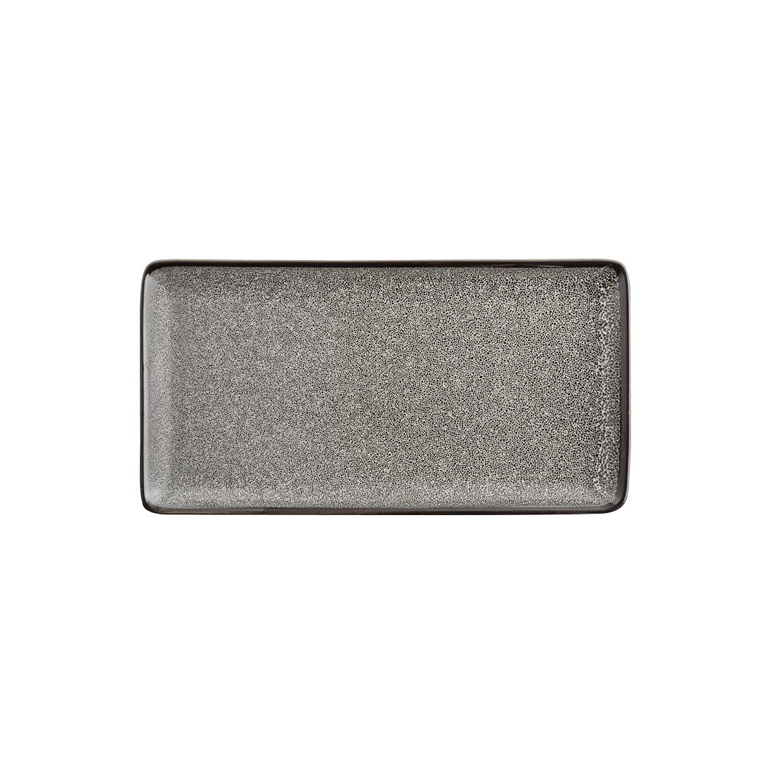 Olympia Mineral Rectangular Plates 228mm (6 Pack) - Porcelain Dining Dishes Set, Oven, Microwave, Dishwasher Safe DF174