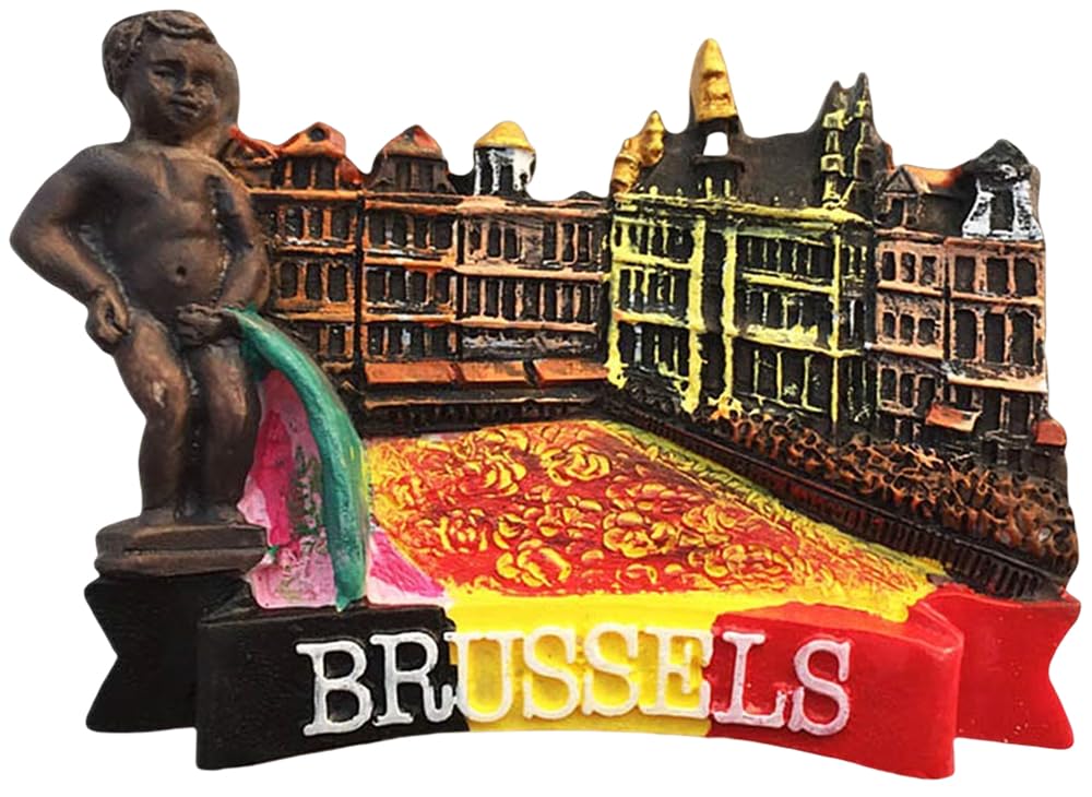 3D Brussels Belgium Fridge Magnet,Home & Kitchen Decoration Brussels Belgium Souvenir Refrigerator Magnet Sticker