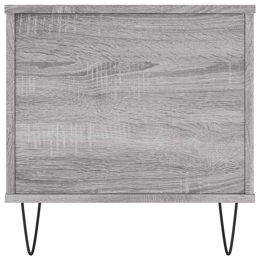 Générique Stolik kawowy Sonoma szary 90x44,5x45 cm Drewno inżynierskie | Podnoszona góra, ukryte przechowywanie, metalowe nóżki, uniwersalne do salonu