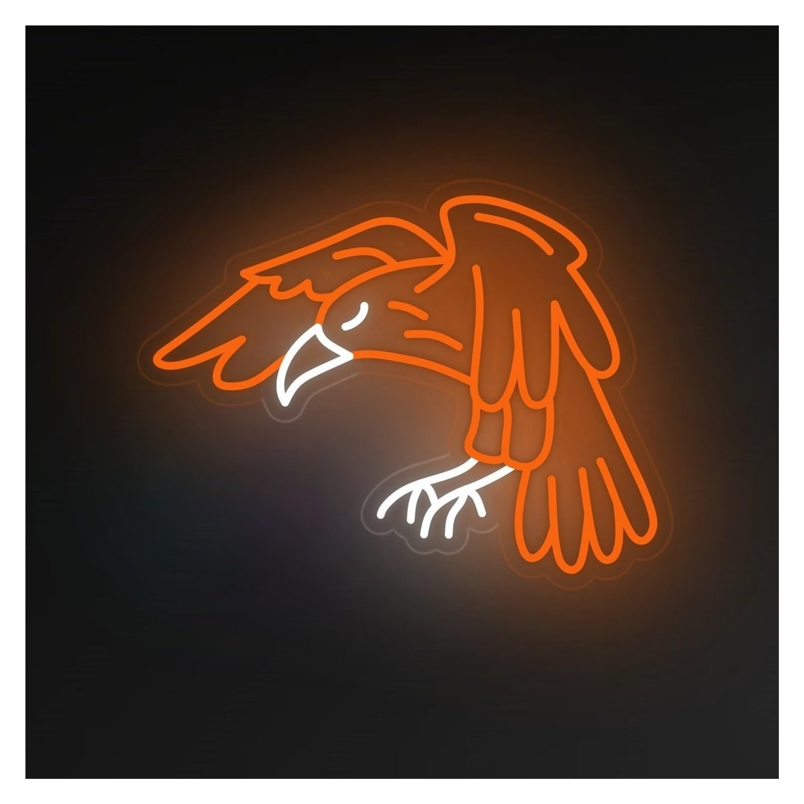Xenite Orange Hanging Art Neon Signs Eagle Animal Led Light Neon Sign, Suitable For Bird Shop, Home Wall Decor 51Cm