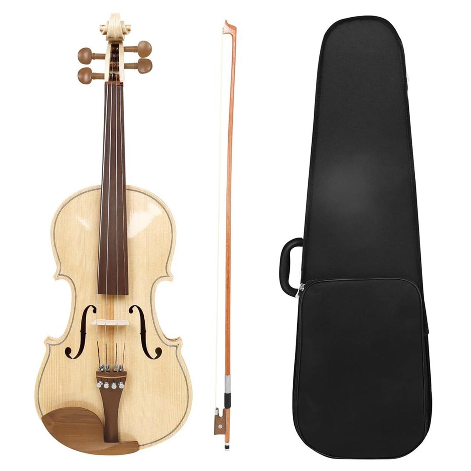 Violino 4/4 Acero Tiger Stripe Set Con Custodia Arco Per Principianti Professionisti Strumento A Corde(Violin)