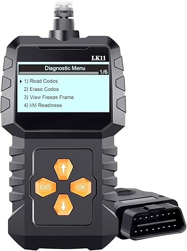 Escáner OBD2 de Configuración Fácil Plug-Play: Lector de Códigos Profesional para Borrar y Restablecer Códigos de Error del Motor, Herramientas de