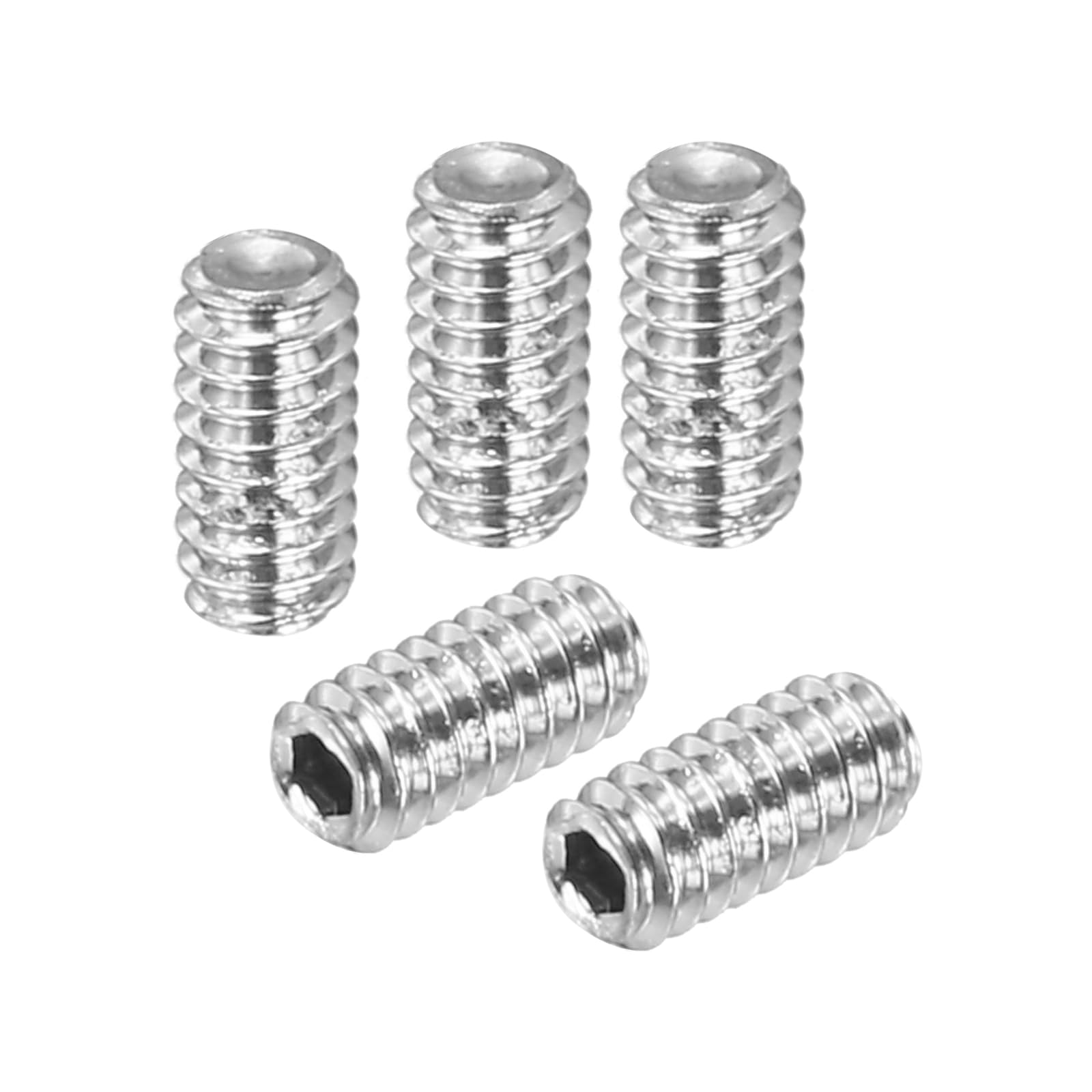 PATIKIL 50 Pcs Hex Socket Grub Screw, M2x3mm Flat Point Grub Bolt 304 Stainless Steel Head Socket Set Screws for Door Handles Light Fixture Repair