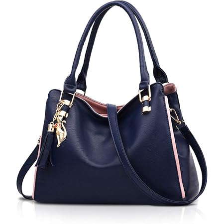 NICOLE & DORIS Women's Floral PU Leather Handbag - Elegant Top-Handle Shoulder Bag With Multiple Compartments