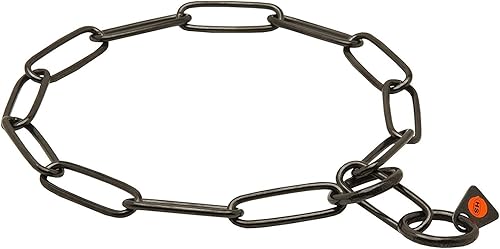 Herm Sprenger - Collar de entrenamiento para perros de acero inoxidable de eslabones largos de eslabones largos | Cadena antideslizante para perros