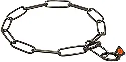 Herm Sprenger Coleira preta de aço inoxidável para treinamento de cães | Corrente antiderrapante para cães pequenos, médios e grandes para fácil controle feito na Alemanha | 3 mm, 57 cm (22 pol.)