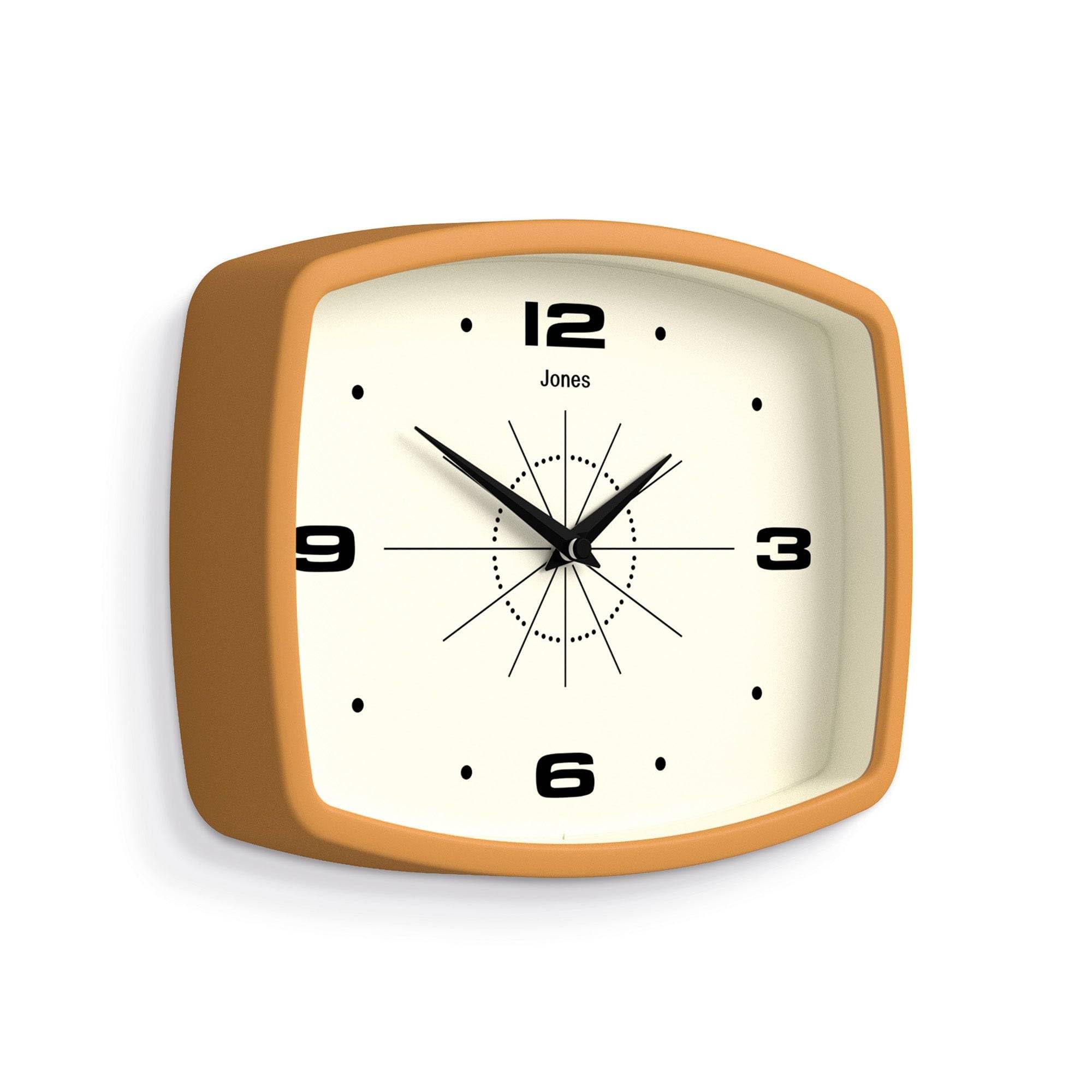 JONES CLOCKS® Movie wall clock, Mustard Yellow, 19.5 x 25.5 x 4.5 cm - Image 2