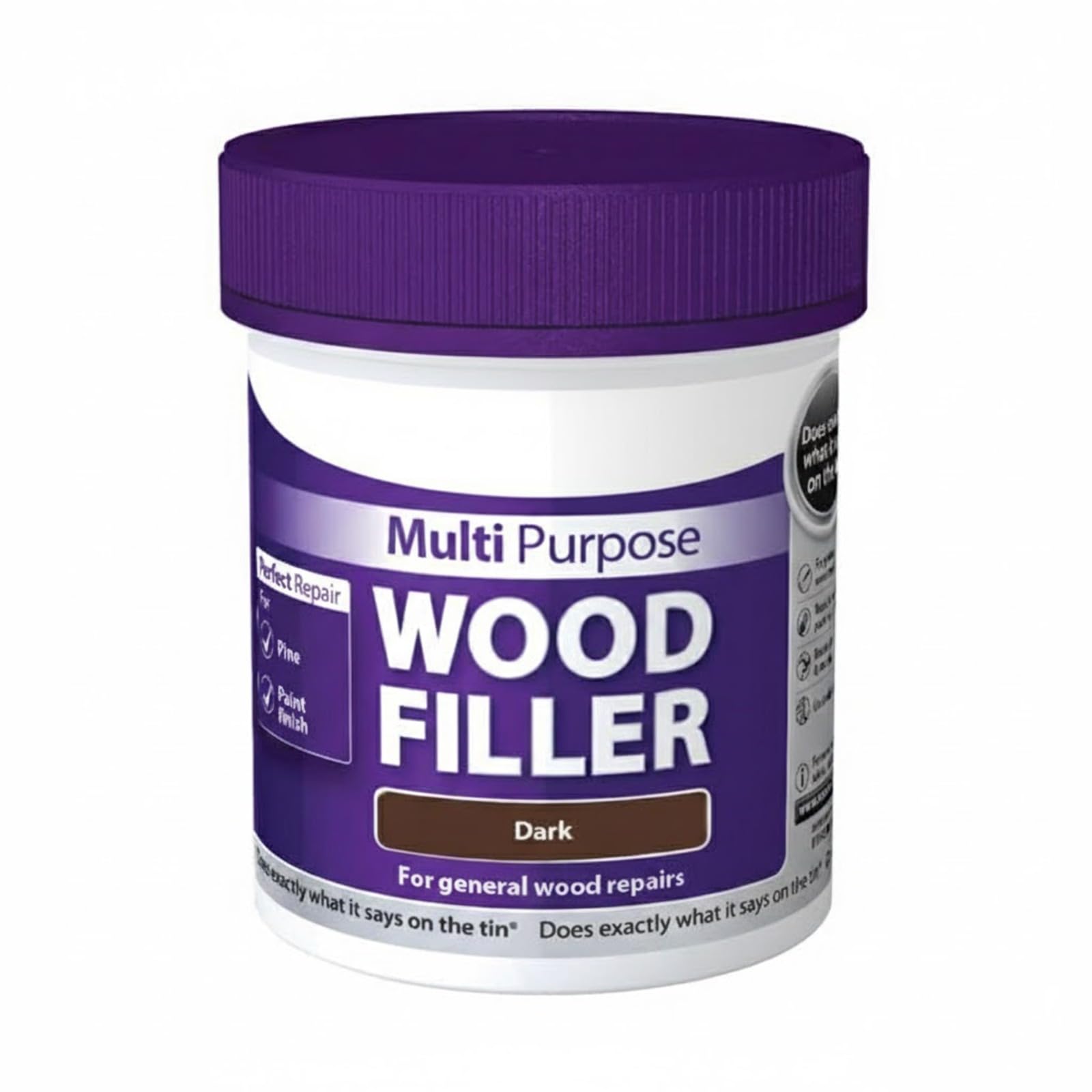 Multi-Purpose Wood Filler Dark, Long-Lasting Wood Repair Compound, Non-Shrink Formula, Interior & Exterior Use, Durable Repair Paste for Cracks, Holes & Surface Damage,250g
