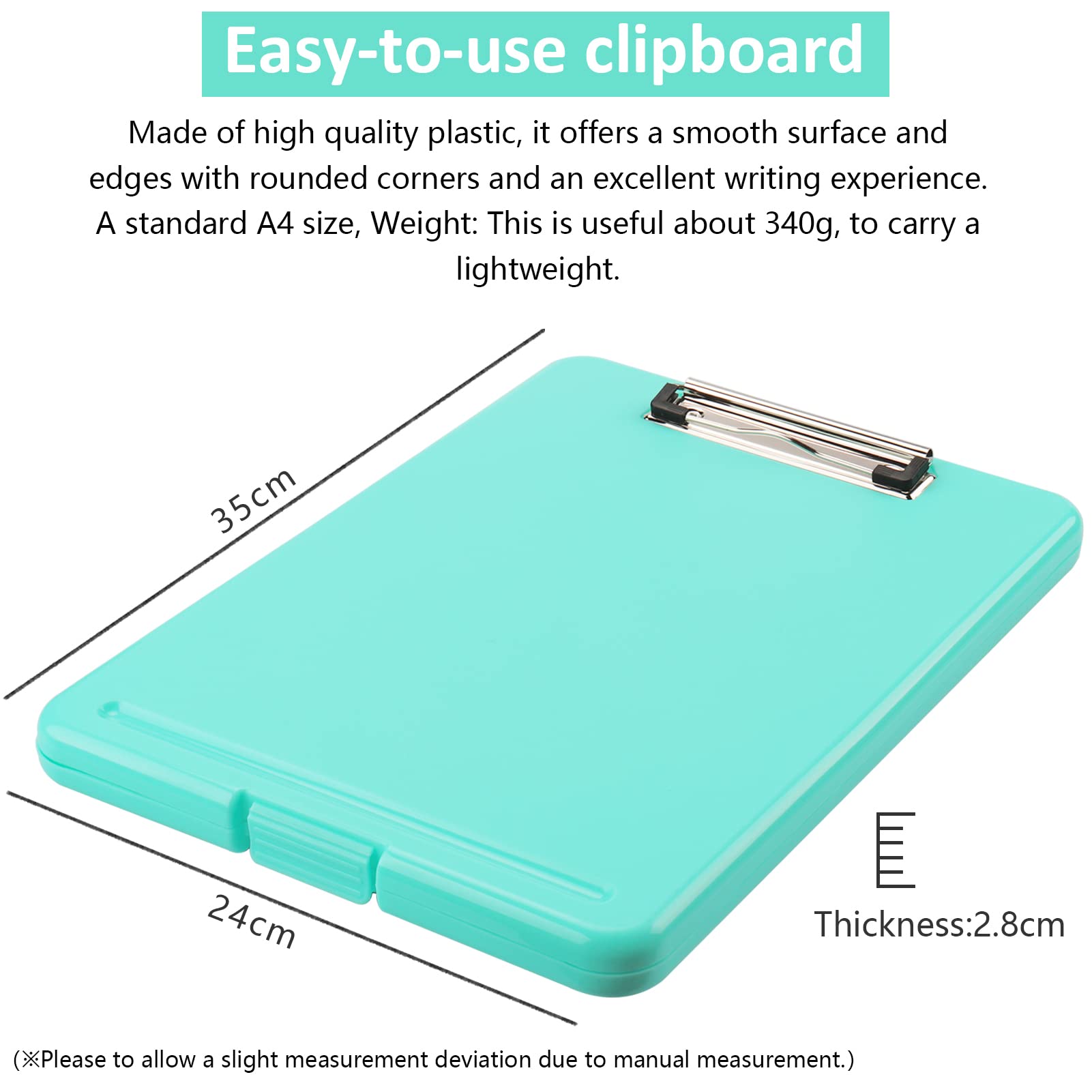 3Pcs Multi-Functional Clipboard With Storage,A4 Binder Clipboards With Pen Holder, Storage Clipboard With Low Profile Clip,Nursing Clipboards Folder Side-Opening,Smooth Writing Clip Board For Office