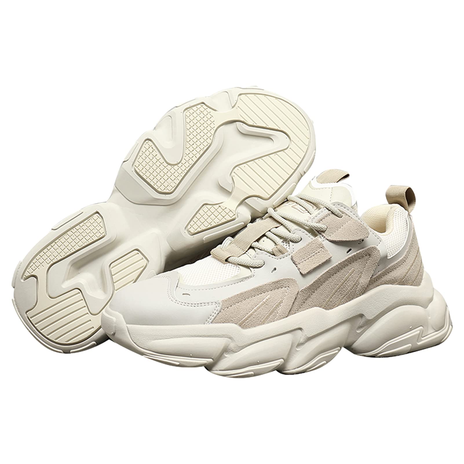 Homme PU + Maille Chaussures de Sport Mode Chunky Sneakers Baskets Montantes