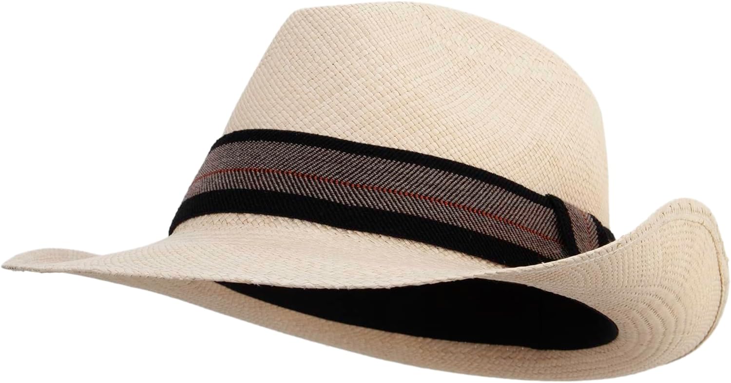 Jeanne Simmons Men's Natural Panama Fedora Hat