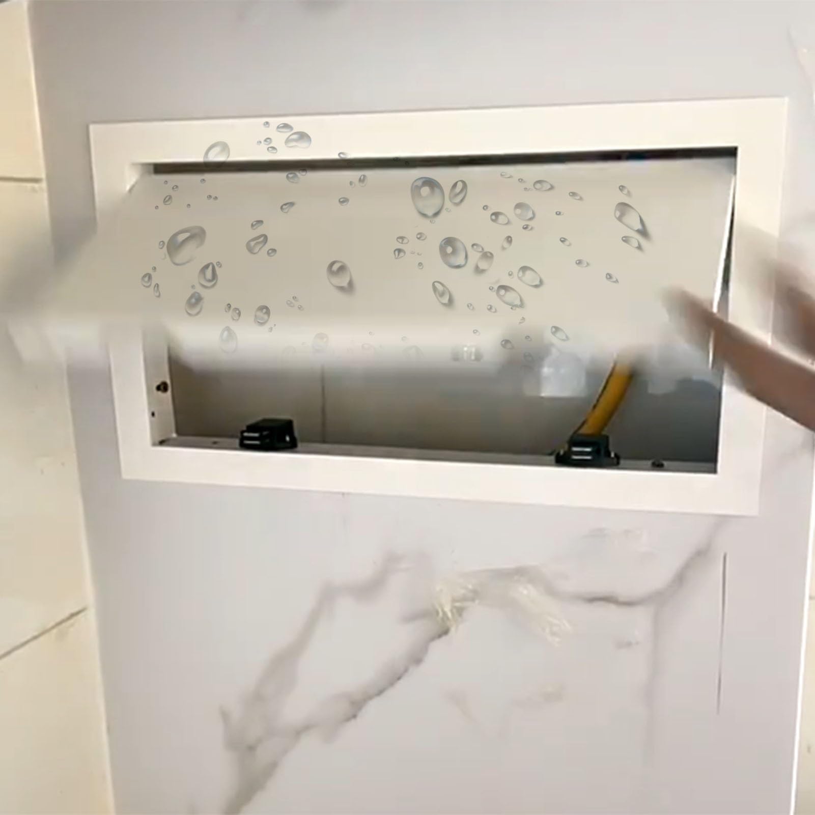 Puerta de Acceso metálica Impermeable para Pared, Puerta de ático con Panel de fácil Acceso, Marco de Aluminio, Tapa de Orificio de Pared, Placa de Servicio para cableado de plomer