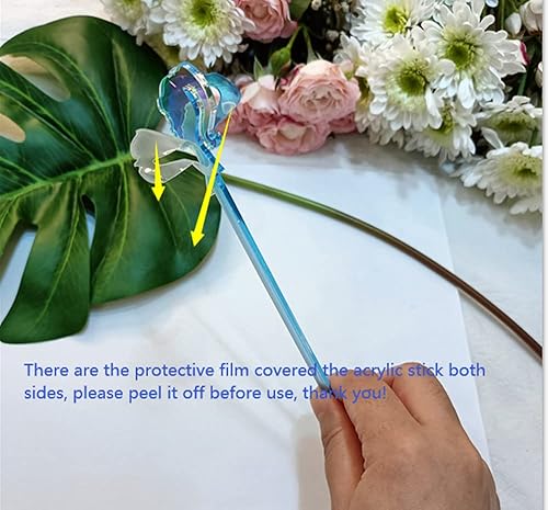 Miniatura 2 de Juego de 20 agitadores de bebidas de acrílico arcoíris, agitador de bebida para niña, palitos desechables (arcoíris)