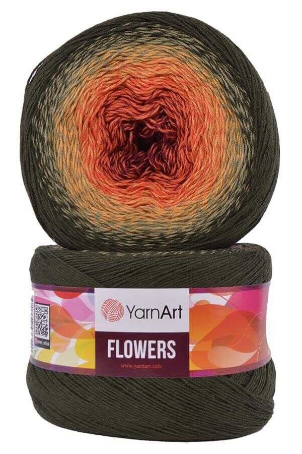 Image of Yarn Art YarnArt Flowers Yarn 55% Cotton 45% Acrylic 250gr 1094yds Multicolor Cotton Yarn Rainbow Crochet Yarn Spring Summer - 1 Fine Sport Skein (302)