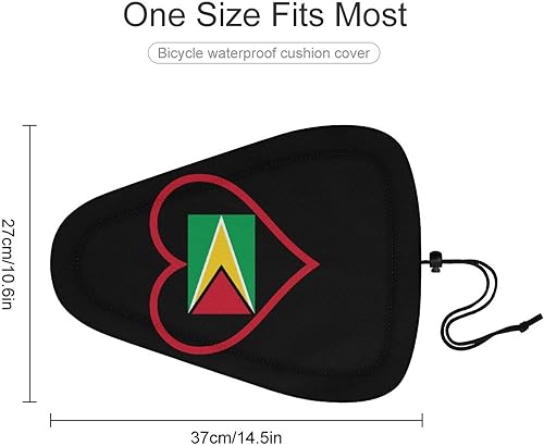 Miniatura 2 de I Love Guyana - Funda para asiento de bicicleta, diseño de corazón rojo, impermeable, protector para sillín para ciclismo al aire libre