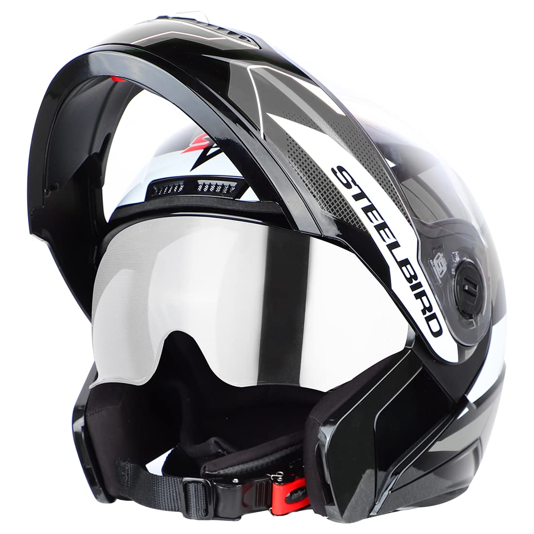 Steelbird SBA-7 Huracan ISI Certified Flip-Up Helmet for Men and Women with Inner Sun Shield