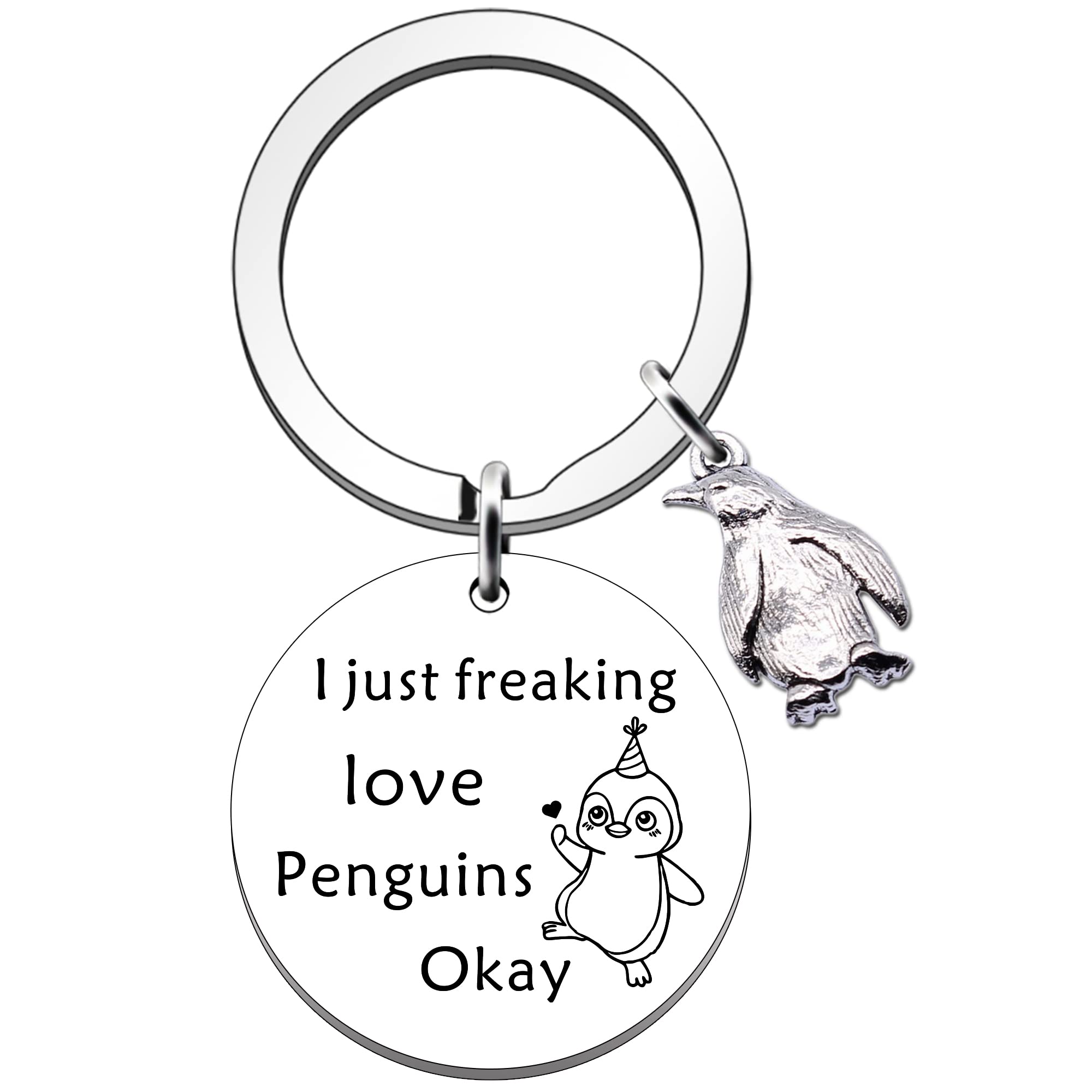 SDOFY Penguin Gifts Penguin Keyring Penguin Gifts for Girls Women Penguin Lover Birthday Christmas Gifts I Just Freaking Love Penguins