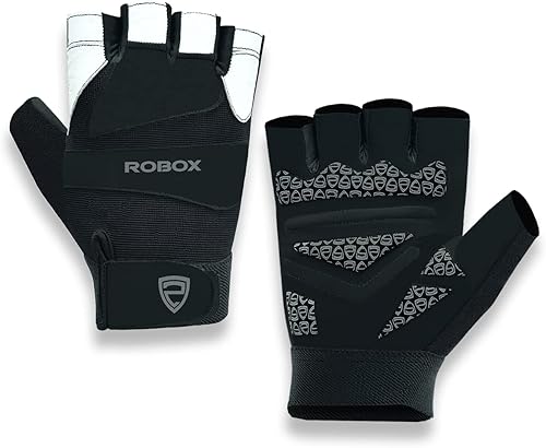 ROBOX Guantes de entrenamiento para hombres y mujeres  Guantes de entrenamiento reforzados para ejercicios de palma para levantamiento de pesas