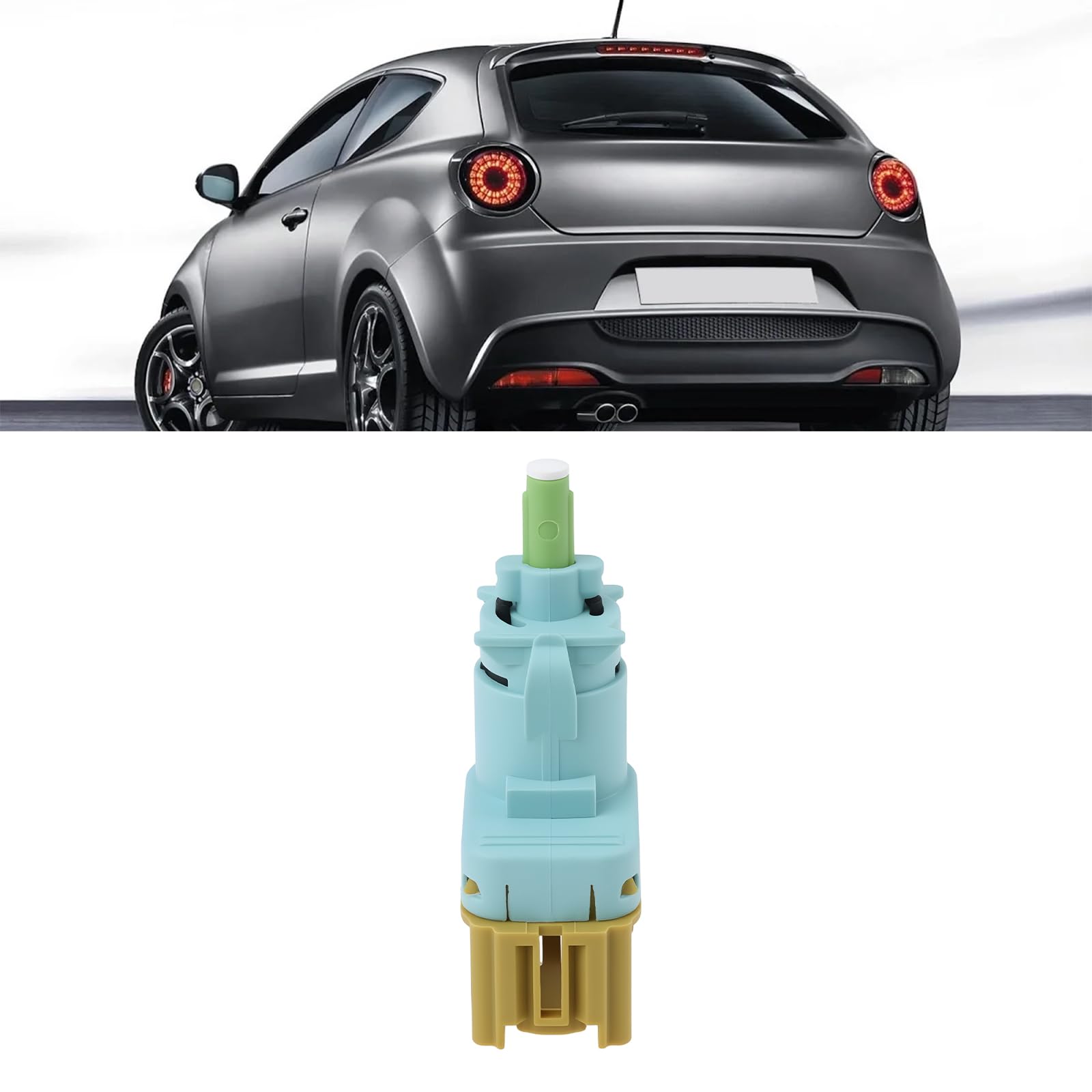 Interruptor de luz de freno 12V 4 pines Push-in compatible con Fiat 500 compatible con Alfa Romeo 159 Giulietta Mito