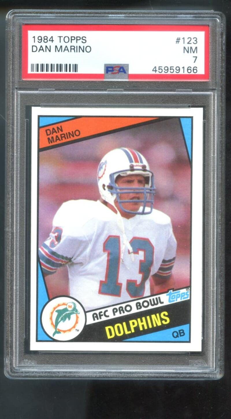 Amazon.com: 1984 Topps #123 Dan Marino RC ROOKIE PSA 7 NM Graded Football  Card : Collectibles & Fine Art