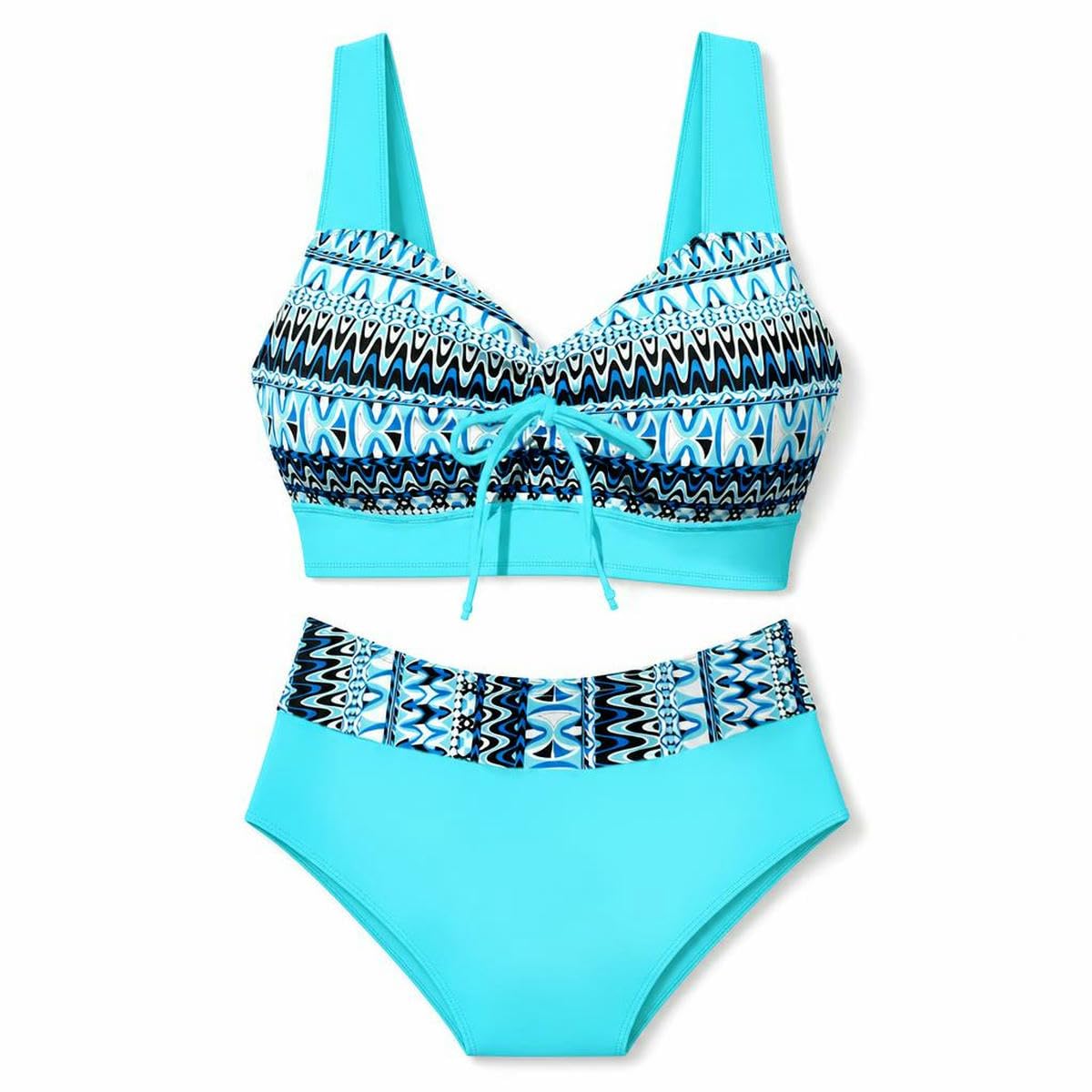 Conjunto de Bikini de Poliamida | Bikini de playa for mujer multicolor S-6XL de 2 piezas