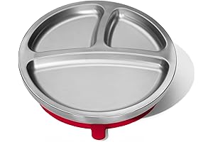 Avanchy Stainless Steel Baby Plates with Suction