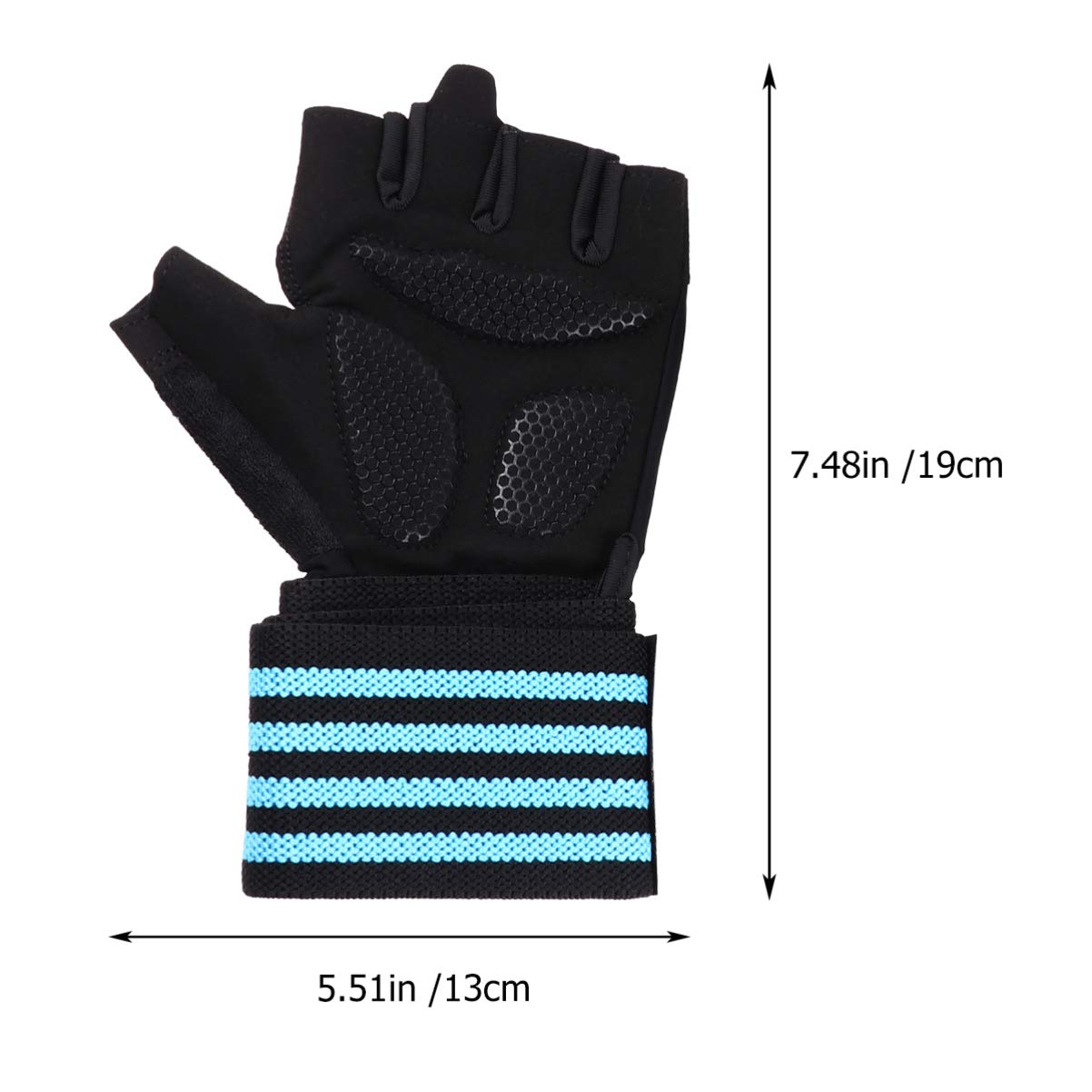 Toddmomy Lot De 3 Paires De D'haltérophilie De Fitness Demi-Doigts De Musculation D'extérieur Protège-Poignets Paumes Protectrices pour Équipement De Sport