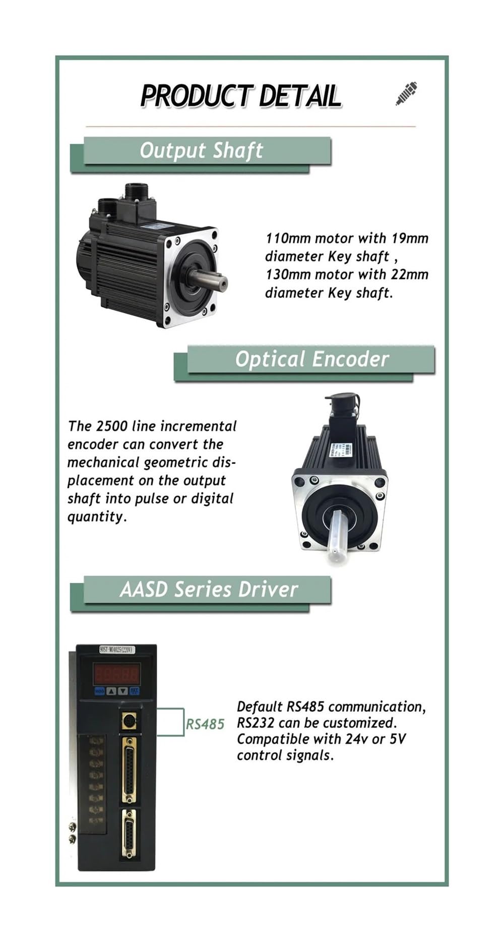 Amazon.com: HVGZDQQD AC220V/380V Servo Motor Driver Set 1.2KW-3.8