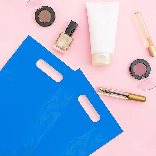 Miniatura 6 de TOSPARTY 40 bolsas de regalo de plástico azul, bolsas de dulces, bolsas de plástico troqueladas, resistentes para fiestas, bolsas de plástico