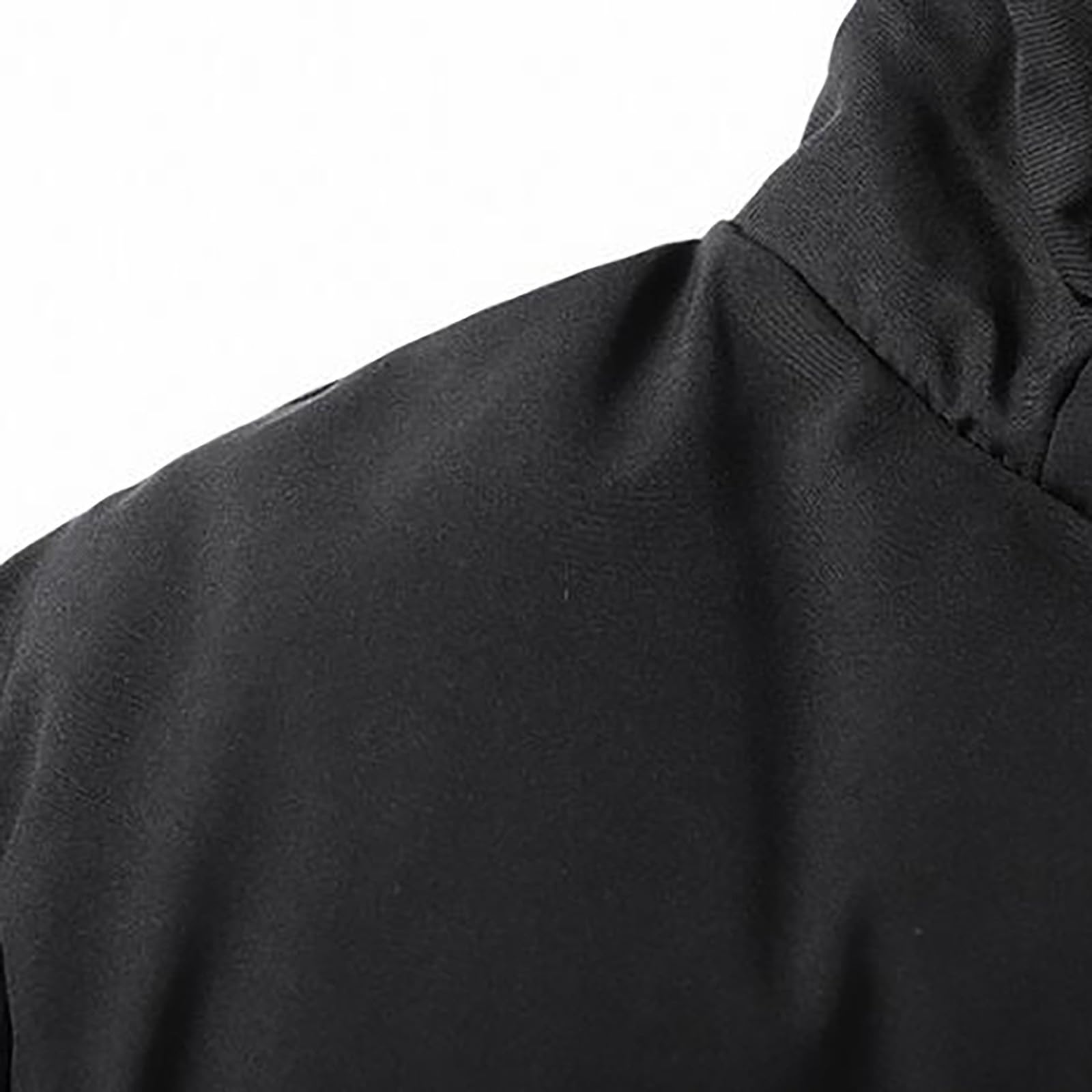 Generisch Daunenjacke Herren Winter - Puffer Jacke Mit Kapuze Parka Gefüttert Schwarz Einfarbig Steppjacke Übergangsjacke Taschen Winterjacke Jacket