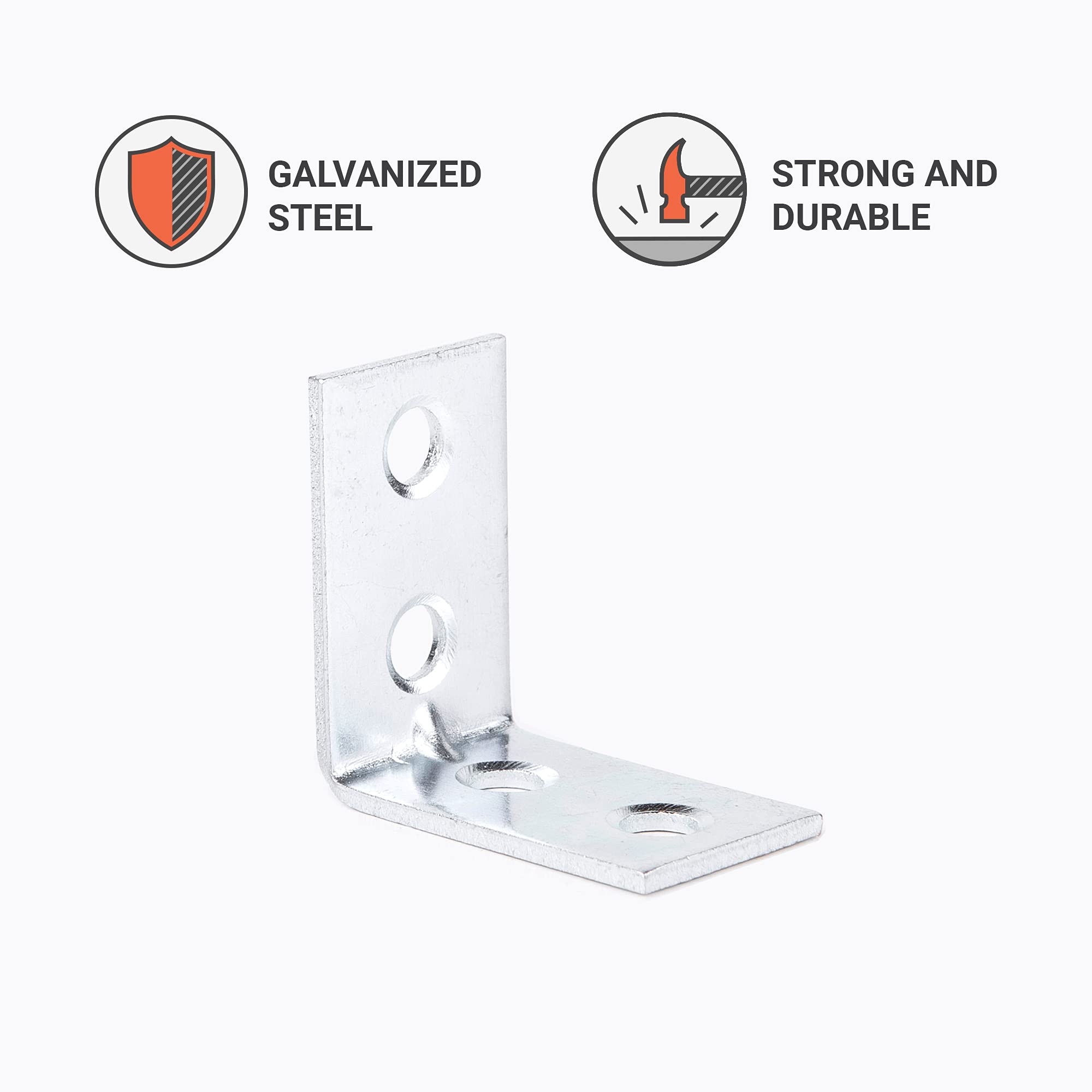 Birsppy (confezione Da 50 Pezzi) 25 X 25 Mm Hardware Bright ZC Zincato - 11
