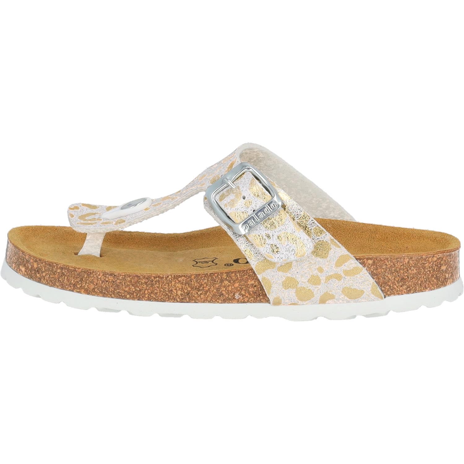 Palado Mädchen Zehentrenner Kids Kos G Leo – coole Sandalen Made in Spain - bequeme Hausschuhe mit Leo-Muster - Sommerschuhe mit Kork-Fußbett