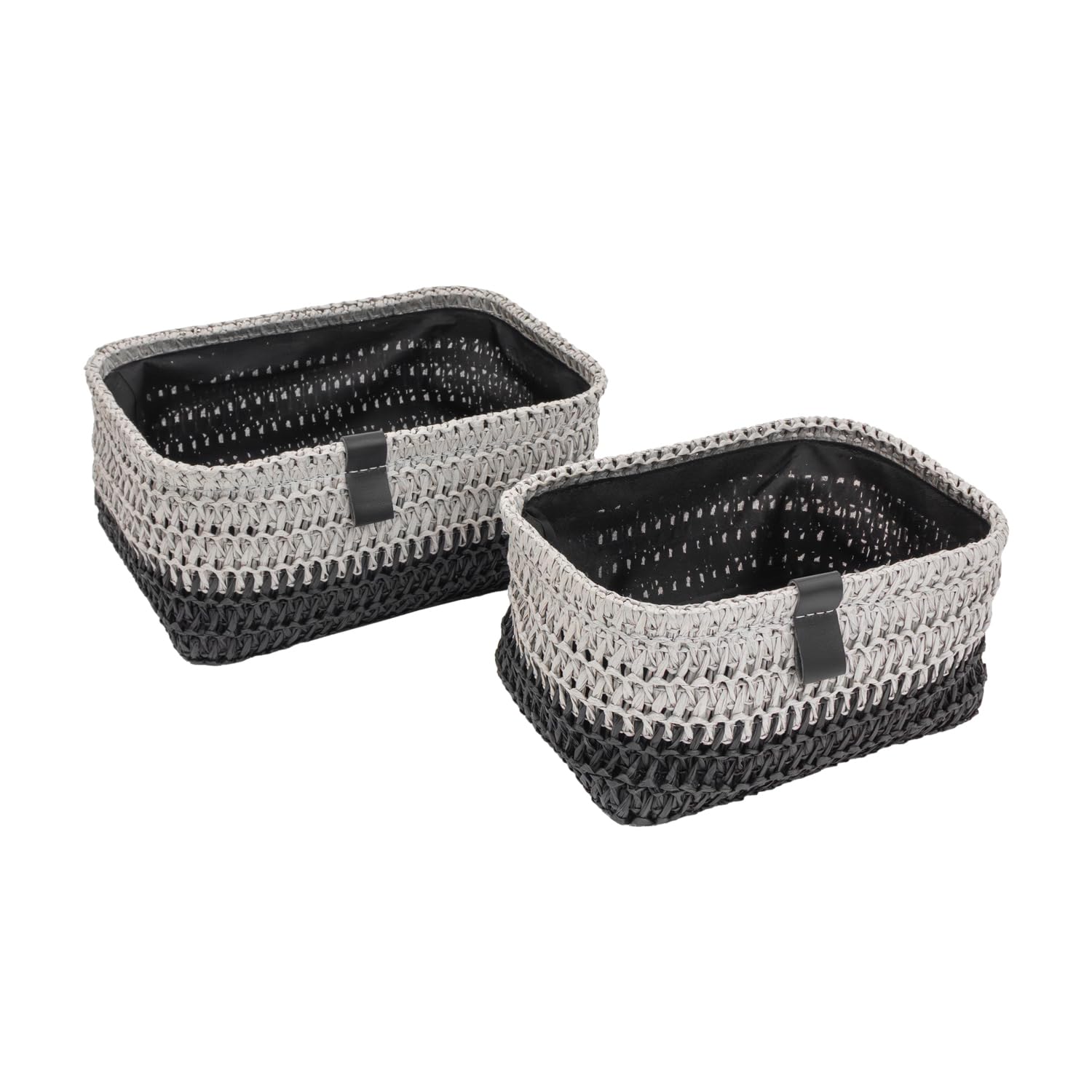 Jvl  Grey Kenzi  Rectangular Storage Baskets in Size Set of 2, Sports Direct